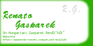 renato gasparek business card